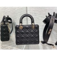 Dior Women CD Small Lady Dior My ABCDior Bag Black Cannage Lambskin (1)