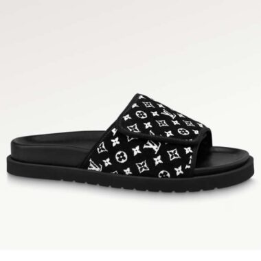 Louis Vuitton LV Unisex Miami Mule Black Mini Monogram Textile Anatomic Micro