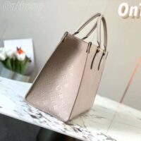 Louis Vuitton LV Women Onthego PM Tote Crème Beige Embossed Grained Cowhide Leather (4)