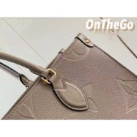 Louis Vuitton LV Women Onthego PM Tote Crème Beige Embossed Grained Cowhide Leather (4)