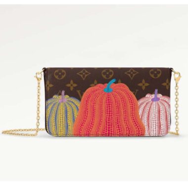 Louis Vuitton Women LV x YK Félicie Pochette Monogram Coated Canvas Pumpkin Print