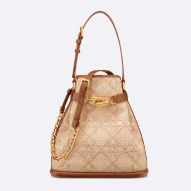 Dior Women CD Medium C'est Dior Bag Natural Cannage Raffia