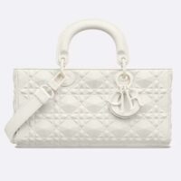 Dior Women CD Medium D-Joy Bag Latte Cannage Calfskin Diamond Motif