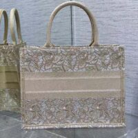 Dior Women CD Medium Dior Or Book Tote Gold-Tone D-Lace Embroidery Macramé Effect (8)