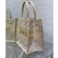 Dior Women CD Medium Dior Or Book Tote Gold-Tone D-Lace Embroidery Macramé Effect (8)