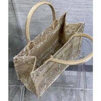 Dior Women CD Medium Dior Or Book Tote Gold-Tone D-Lace Embroidery Macramé Effect (8)