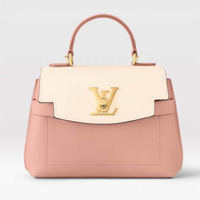 Louis Vuitton LV Women Lockme Ever Mini Handbag Black Grained Calf Leather  - LULUX