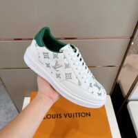 Louis Vuitton Unisex Beverly Hills Sneaker Green Monogram-Printed Calf Leather Rubber Outsole (10)