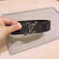 Louis Vuitton Unisex LV Speed 40mm Reversible Belt Turquoise Blue Monogram Eclipse Coated Canvas Leather (11)