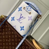 Louis Vuitton Women LV Néonoé BB Blue Monogram Coated Canvas Textile Lining (1)