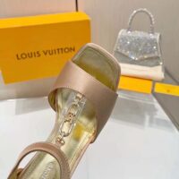 Louis Vuitton Women LV Sparkle Sandal Gold Calfskin Leather Outsole 9.5 CM Heel (9)