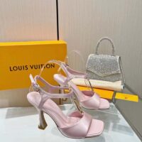 Louis Vuitton Women LV Sparkle Sandal Pink Calfskin Leather Outsole 9.5 CM Heel (5)