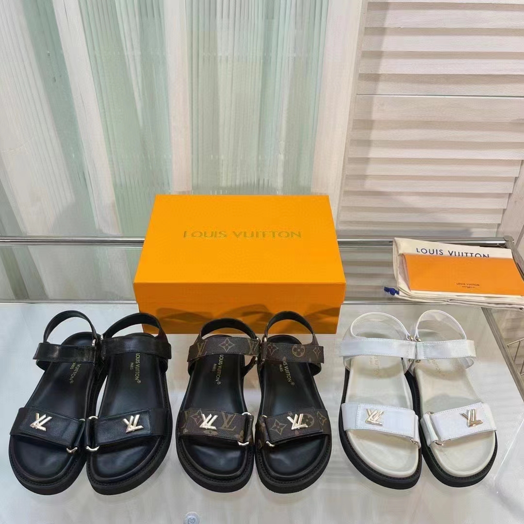 Louis Vuitton® LV Sunset Comfort Flat Sandal Black. Size 41.0 in