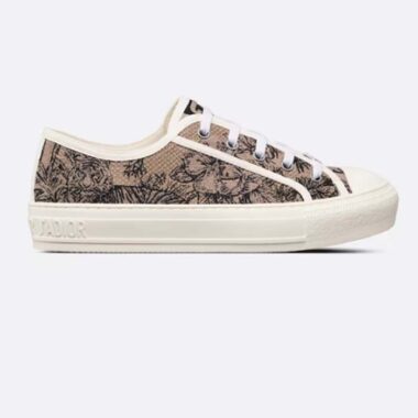 Dior CD Unisex Walk'n'Dior Sneaker Beige Black Embroidered Cotton Toile De Jouy Voyage