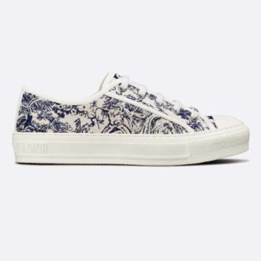 Dior CD Unisex Walk'n'Dior Sneaker Blue Toile De Jouy Embroidered Cotton