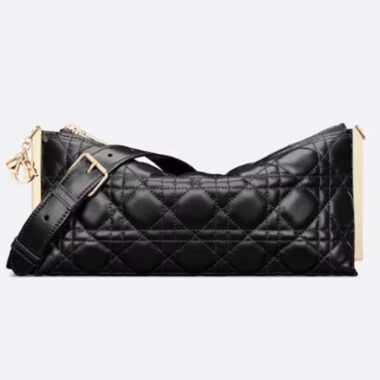 Dior Women CD Dior Club Bag Black Cannage Lambskin