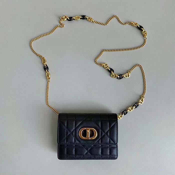 Dior Miss Caro Micro Bag Black Macrocannage Lambskin - Women