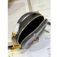 Dior Women CD Signature Oval Camera Bag Black Calfskin Embossed CD Signature (5)