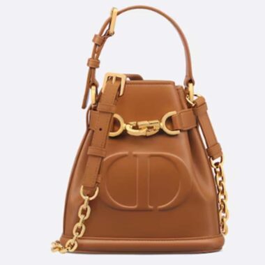 Dior Women CD Small C'est Dior Bag Golden Saddle CD-Embossed Calfskin