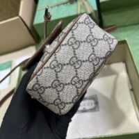 Gucci Unisex GG Mini Bucket Bag Interlocking G Beige Ebony GG Supreme Canvas (1)