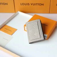 Louis Vuitton LV Unisex Cléa Wallet Tourterelle Beige Embossed Supple Grained Cowhide Leather (1)