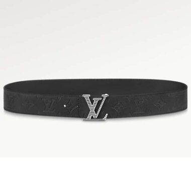 Louis Vuitton Unisex LV Shadow 40 MM Reversible Belt Black Monogram Shadow Smooth Leather