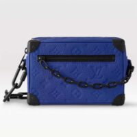 Louis Vuitton Unisex Mini Soft Trunk Racing Blue Embossed Taurillon Monogram Cowhide Leather (4)