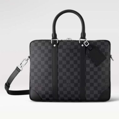 Louis Vuitton LV Uniisex Porte-Documents Voyage PM Damier Graphite Coated Canvas