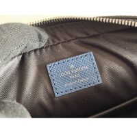 Louis Vuitton LV Unisex Trio Messenger Cobalt Blue Monogram Coated Canvas Taiga Cowhide Leather (1)