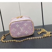 Louis Vuitton LV Women Micro Vanity Pink Monogram Coated Canvas Natural Cowhide-Leather (1)