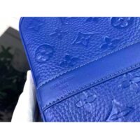 Louis Vuitton Unisex LV Keepall Bandoulière 50 Racing Blue Embossed Taurillon Monogram Cowhide Leather (8)