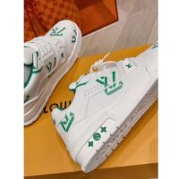 Louis Vuitton Unisex LV Trainer Sneaker Green Mix Sustainable Materials Recycled Polyester (8)