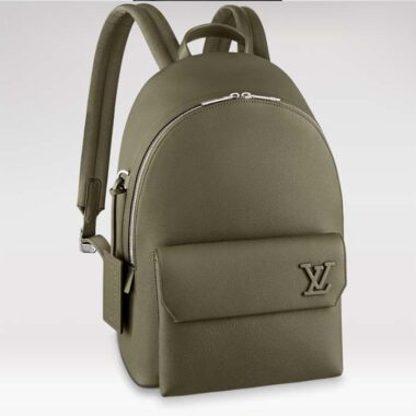 Louis Vuitton Unisex Takeoff Backpack Khaki LV Aerogram Cowhide Leather Textile Lining