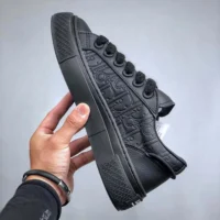 Dior Unisex CD B33 Sneaker Black Smooth Calfskin Oblique Raised Embroidery (12)