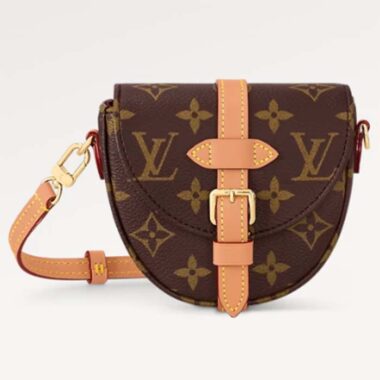 Louis Vuitton LV Women Micro Chantilly Monogram Coated Canvas Natural Cowhide Leather