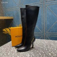 Louis Vuitton LV Women Sparkle High Boot Black Calf Leather Side Zip 9.5 CM Heel (7)