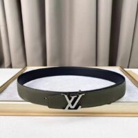 Louis Vuitton Unisex LV Rays 40 MM Reversible Belt Khaki Green Grained Leather Calf (3)