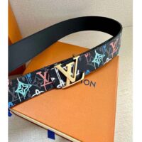 Louis Vuitton Unisex LV Shape 40 MM Reversible Belt Black Calf Leather (7)