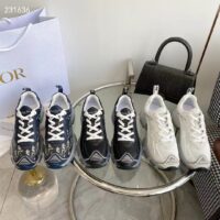 Dior CD Unisex Dior Vibe Sneaker Deep Blue Oblique Technical Fabric Transparent Rubber (6)