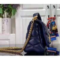 Louis Vuitton LV Women GO-14 MM Navy Blue Lamb Leather Cowhide Leather (1)