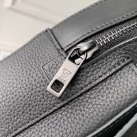 Louis Vuitton Unisex LV Pilot Slingbag Aerogram Collection Black Cowhide Leather Textile Lining (1)