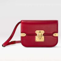 Louis Vuitton Women LV Orsay MM Handbag Red Cowhide Leather Flap Closure N-Lock