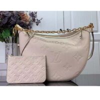 Louis Vuitton LV Women Loop Hobo Cream Monogram Empreinte Embossed Grained Cowhide Leather (2)