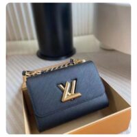 Louis Vuitton LV Women Twist MM Black Epi Grained Cowhide Leather (10)