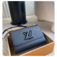 Louis Vuitton LV Women Twist MM Black Epi Grained Cowhide Leather Smooth-Cowhide Trim (1)