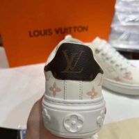 Louis Vuitton Unisex LV Time Out Sneaker White Monogram-Debossed Calf Leather (9)