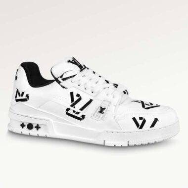 Louis Vuitton Unisex LV Trainer Sneaker Black Mix of Sustainable Materials