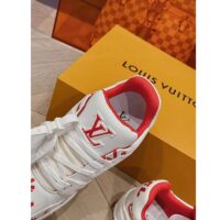 Louis Vuitton Unisex LV Trainer Sneaker Red Mix of Sustainable Materials (6)