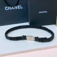 Chanel CC Women Belt Black Lambskin Gold-Tone Metal Strass (9)