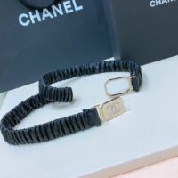 Chanel CC Women Belt Black Lambskin Gold-Tone Metal Strass (9)